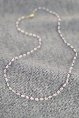 Freshwater Rice Pearl & Bead Necklace