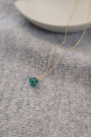 Green Quartz Charm Necklace