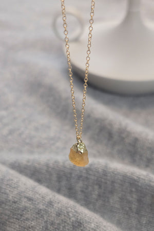 Citrine Charm Necklace