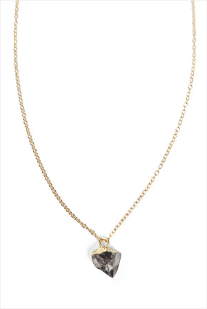 Herkimer Raw Diamond Charm Necklace