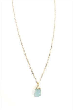 Blue Chalcedony Charm Necklace