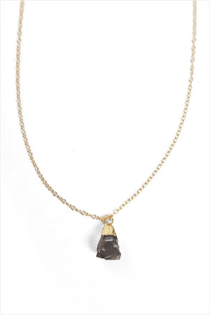 Smokey Quartz Charm Necklace