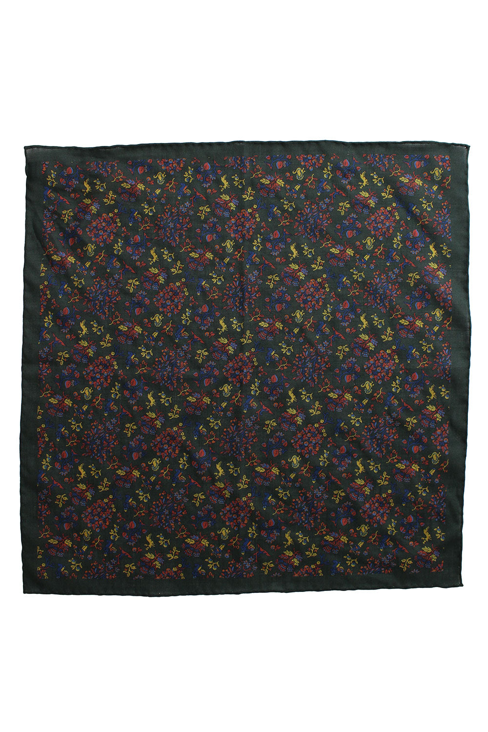Wool Cashmere Headscarf Floral Farm