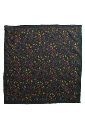 Wool Cashmere Headscarf Floral Farm