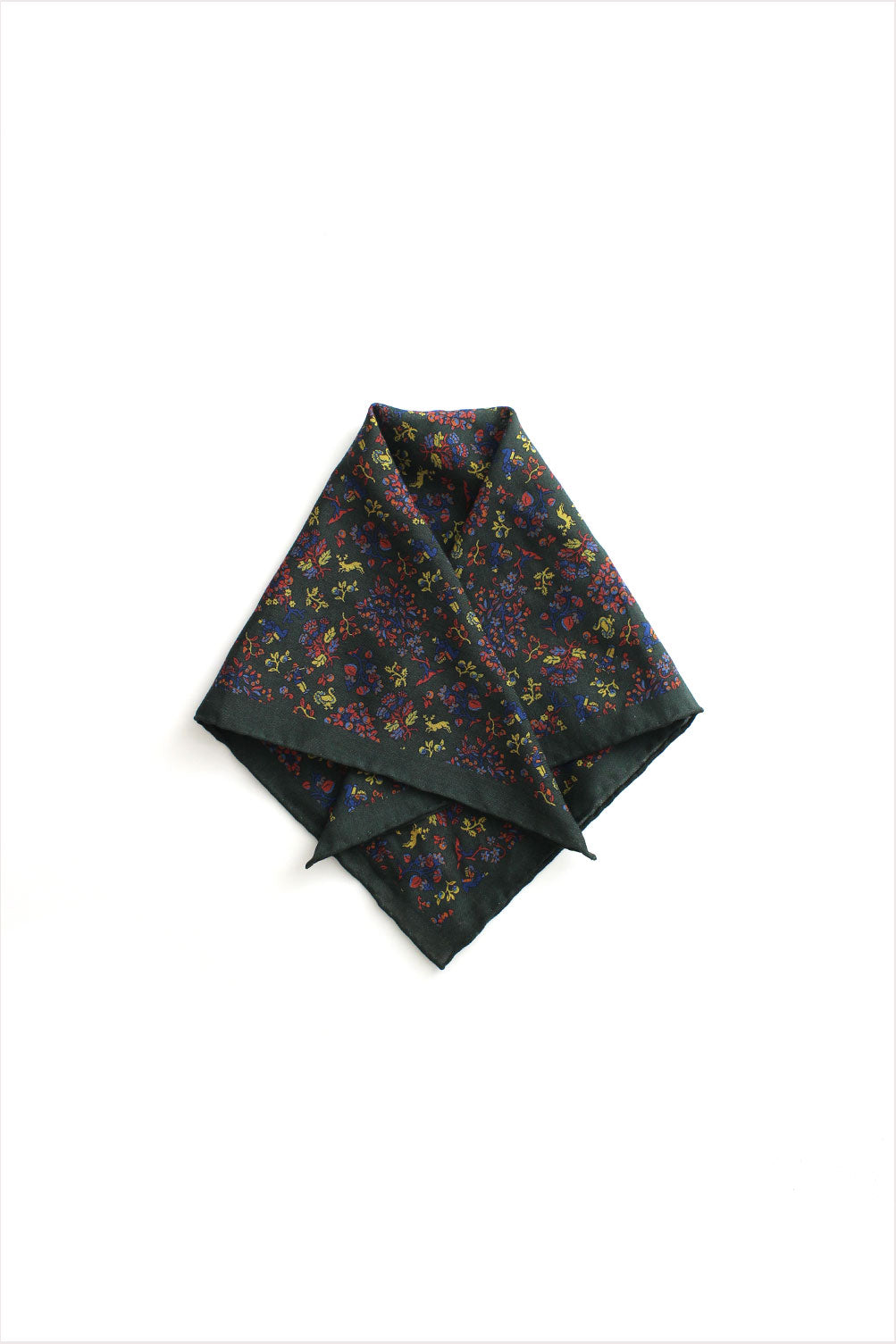Wool Cashmere Headscarf Floral Farm