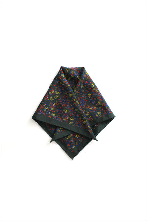 Wool Cashmere Headscarf Floral Farm