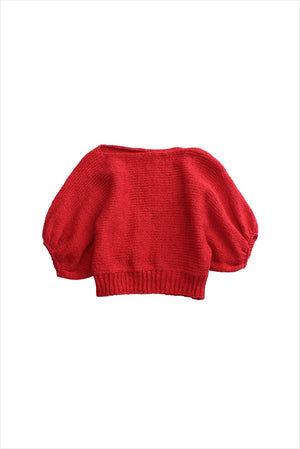 Louiza Babouryan Heavy Cotton Sweater Red