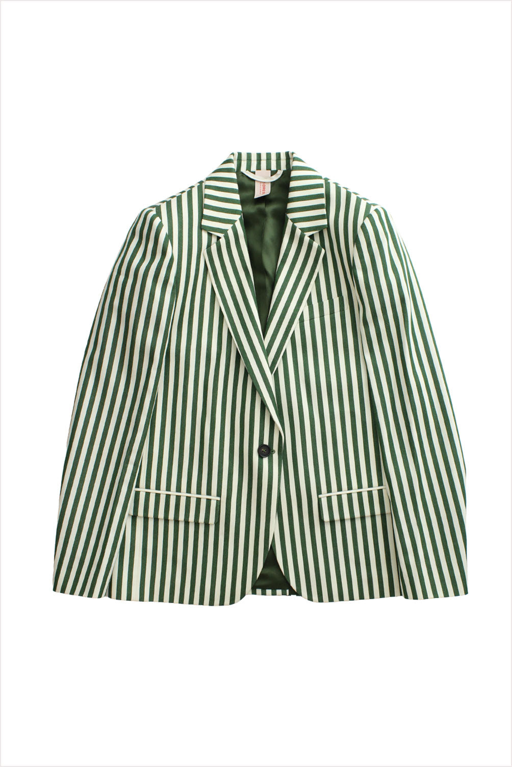 Indress Totnes Jacket Green Ivory Stripe