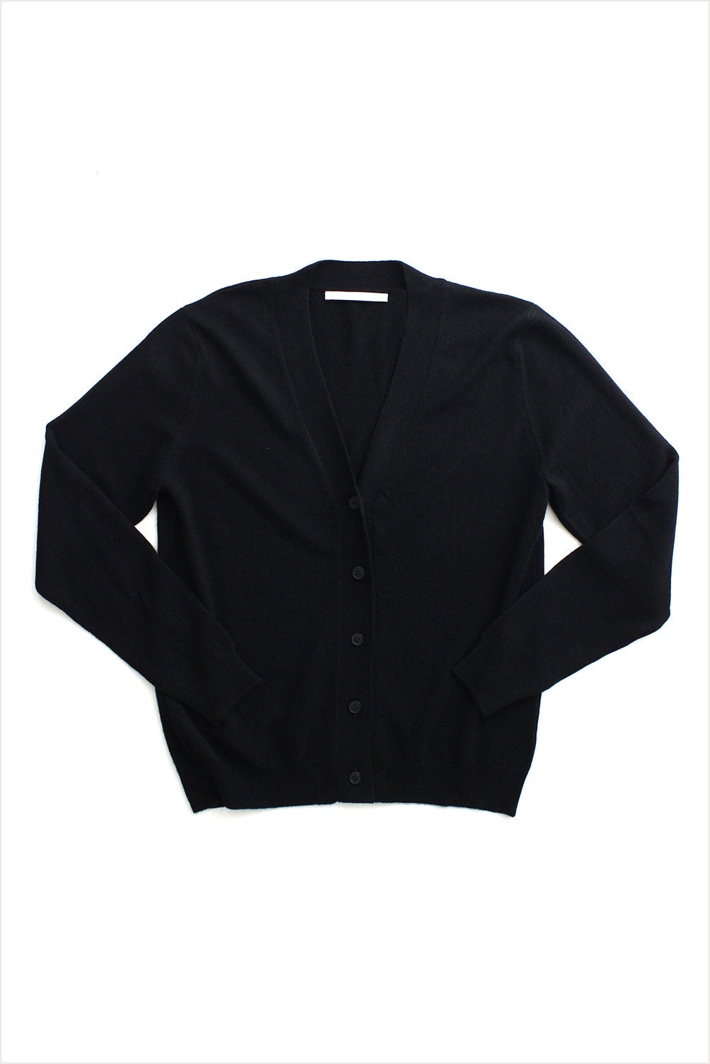 F&amp;H Women's Mid-weight Cashmere V-Neck Cardigan Black