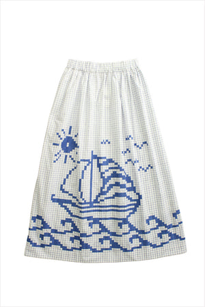 Mii Mantou Skirt Paros Blue