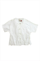 Injiri Herbarium 100 White Short Sleeve Blouse