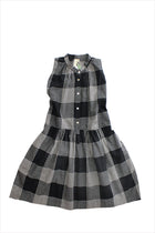 Two New York Short Plaid Dress Black Plaid