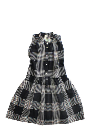 Two New York Short Plaid Dress Black Plaid