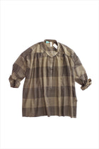 Two New York Plaid Snap Button Shirt Olive Plaid