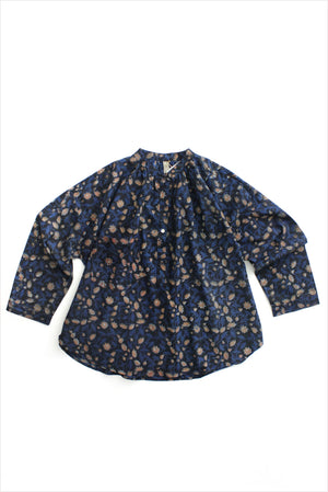 Two New York Dabu Tunic Top Indigo Peach