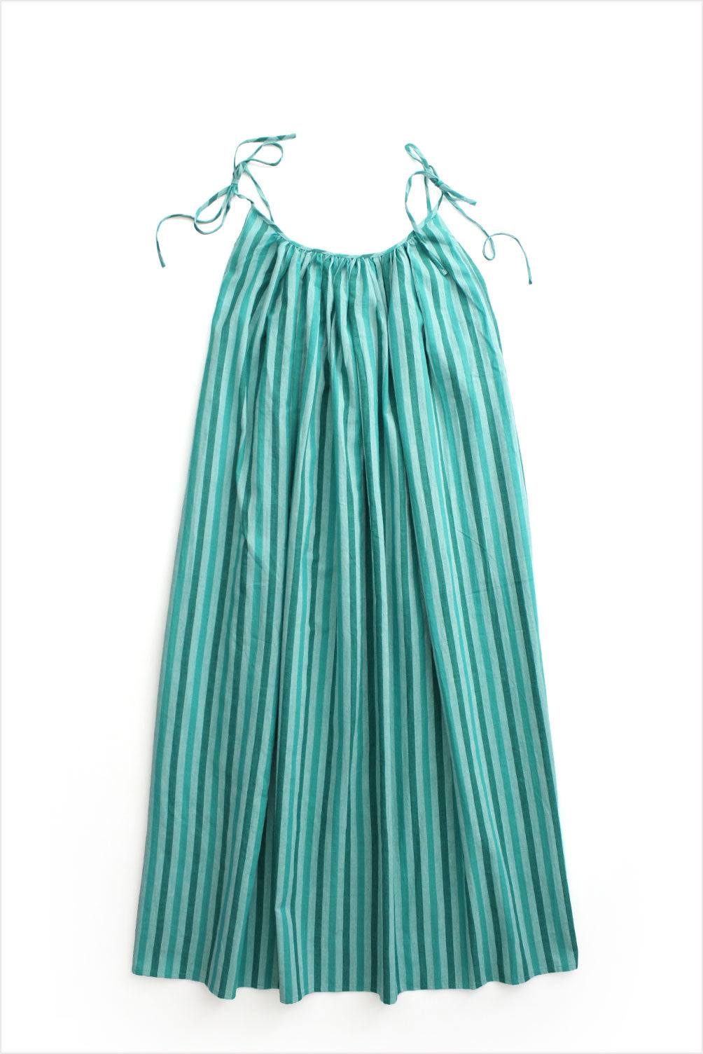 Two New York Shoulder Tie Dress  Green Spearmint