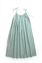 Two New York Tie Summer Dress Green White Stripe