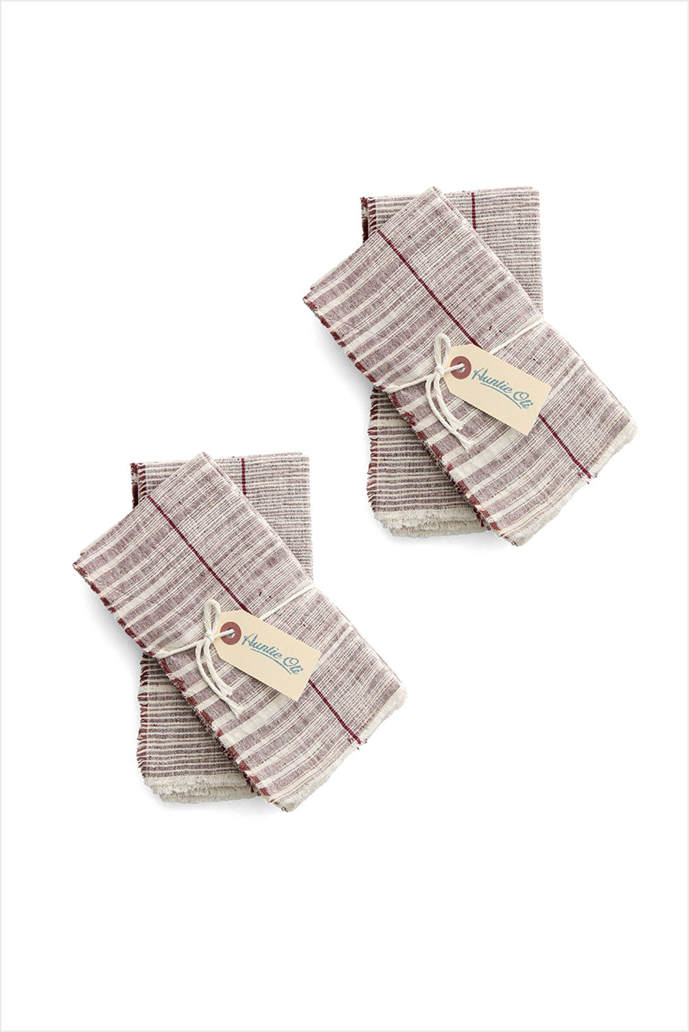 Auntie Oti Napkin Set Brown Space Dye