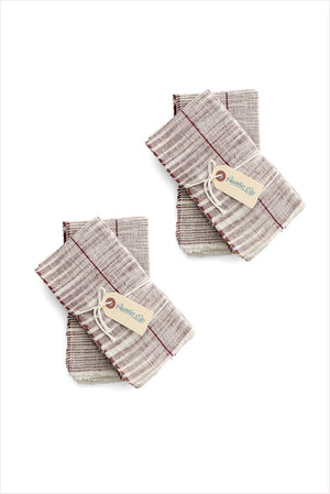 Auntie Oti Napkin Set Brown Space Dye