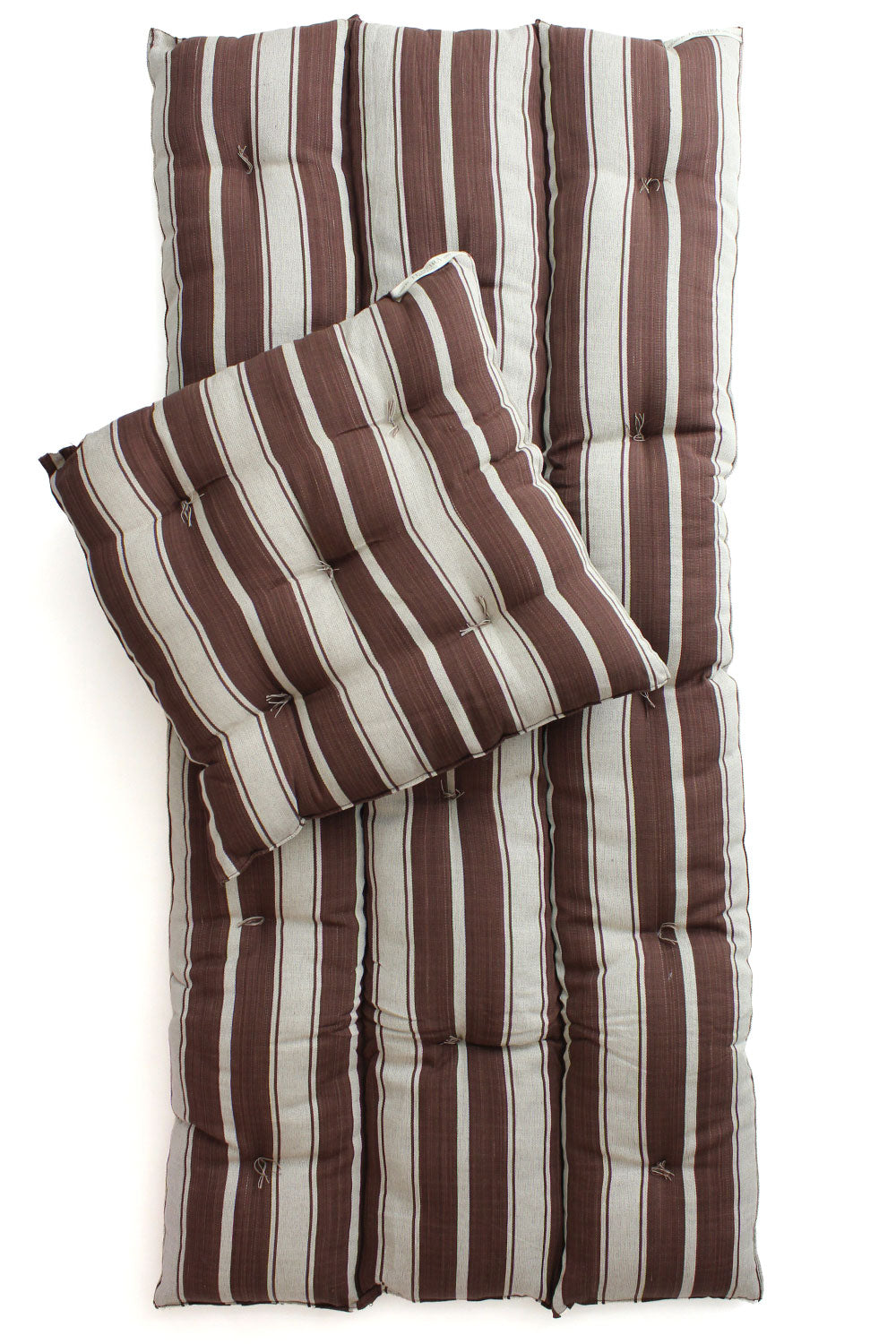 Tensira Rectangular Mattress Chocolate Ecru Stripe