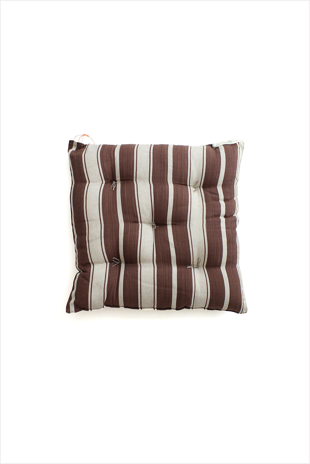 Tensira Square Cushion Chocolate Ecru Stripe