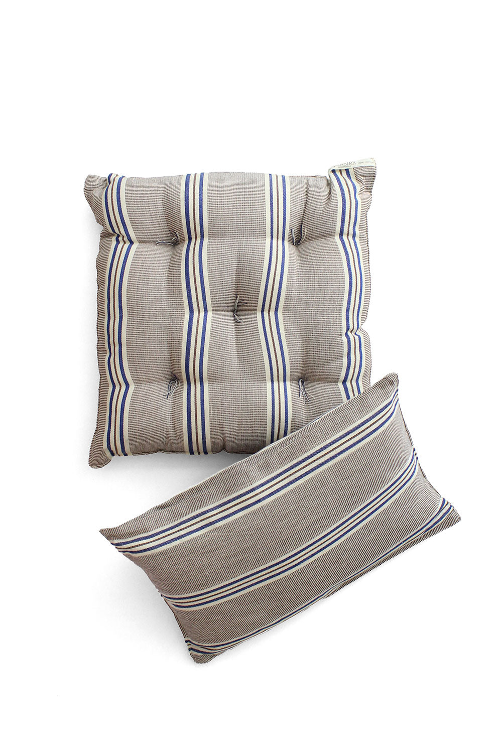 Tensira Square Cushion Chocolate and Navy