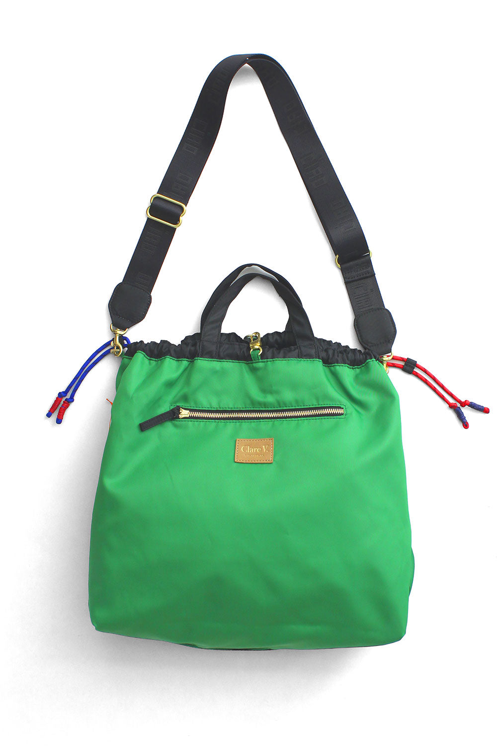 Clare V Sac Tout Back Pack Recycled Nylon Twill Black