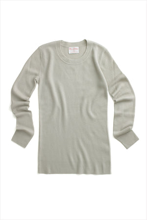 F&H Women's Cashmere Rib Tee Taupe