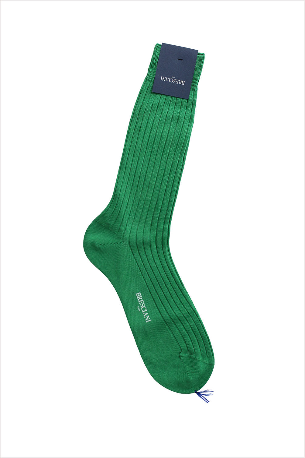 Bresciani Men's Cotton Rib Socks Green