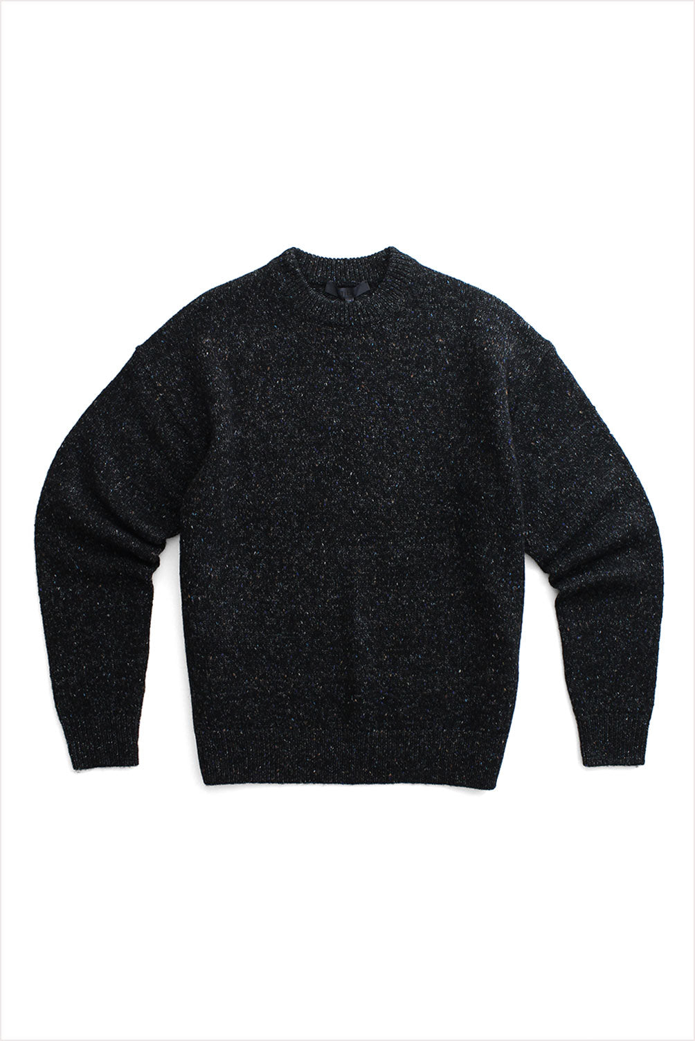 Tibi Speckled Tweed Easy Pullover Black Multi