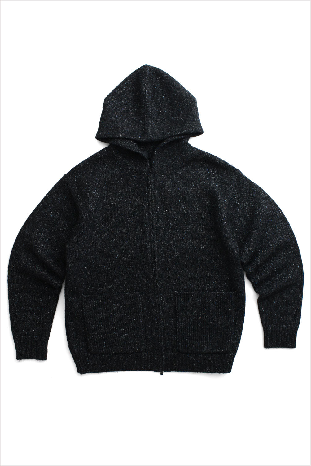 Tibi Speckled Tweed Zip Up Jacket Black Multi