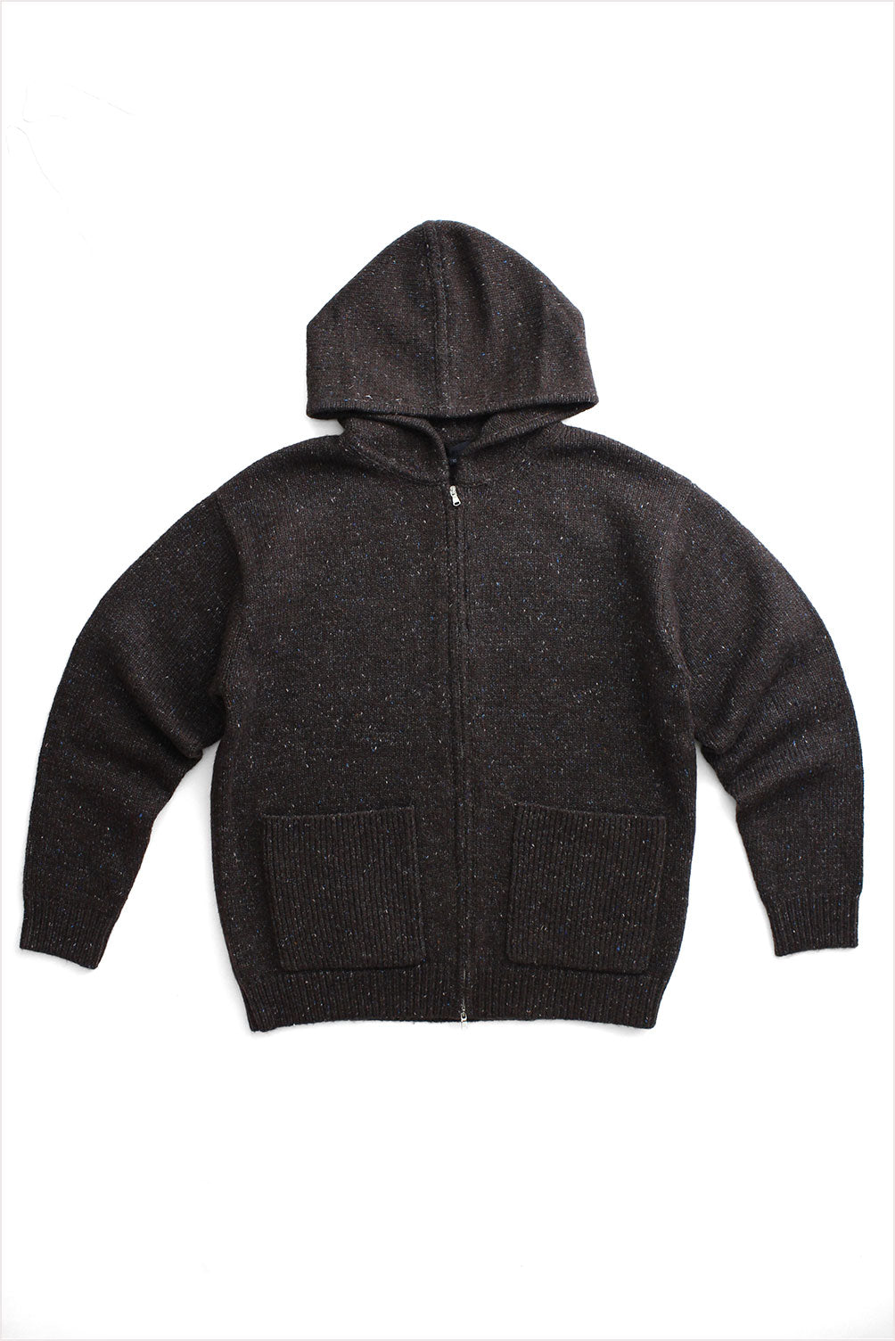 Tibi Speckled Tweed Zip Up Jacket Brown Multi