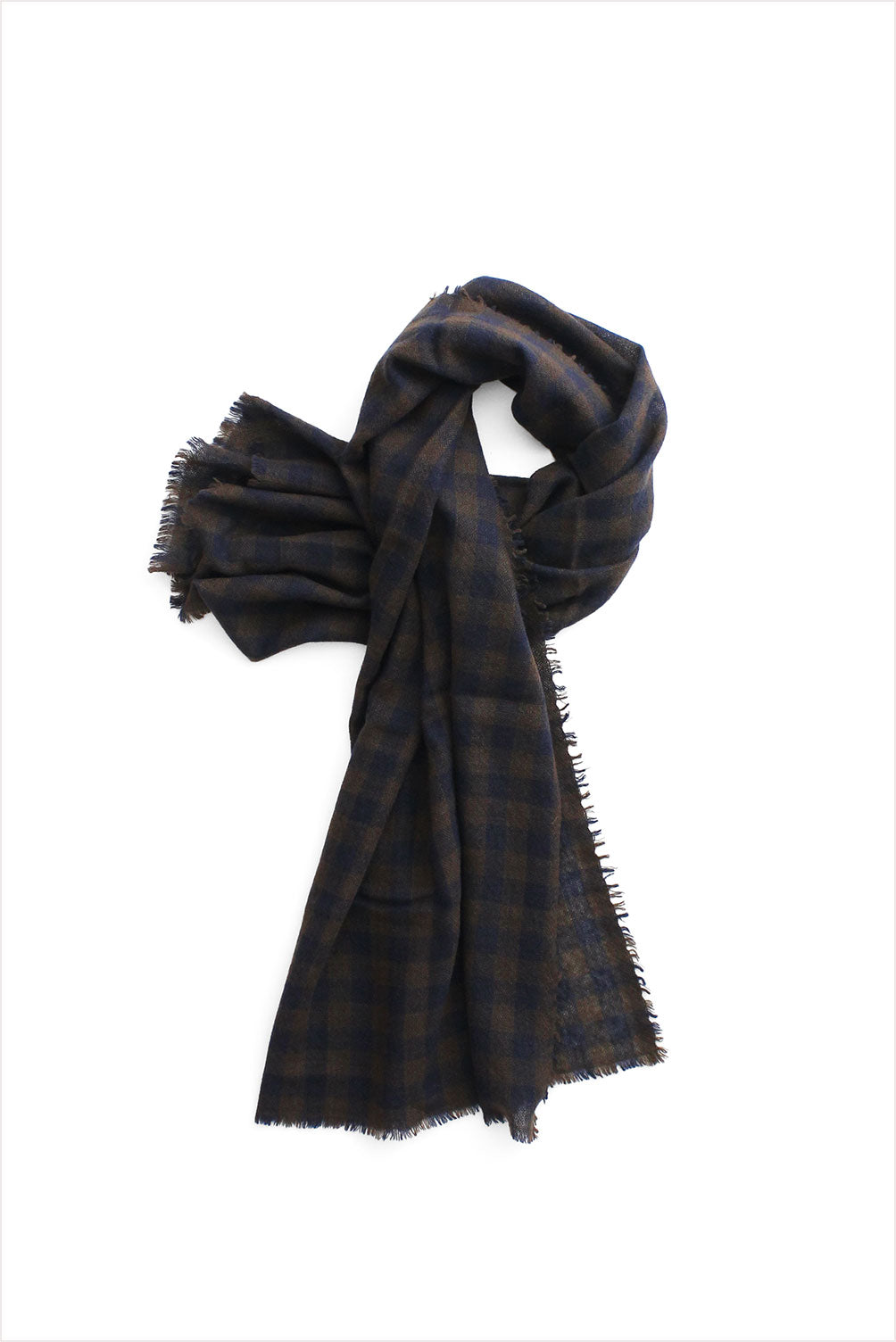 Makie Scarf Brown Navy