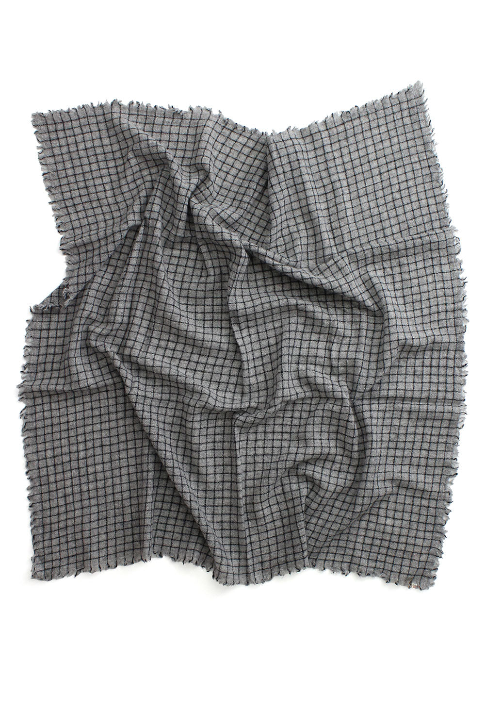 Makie Square Scarf Gray Black