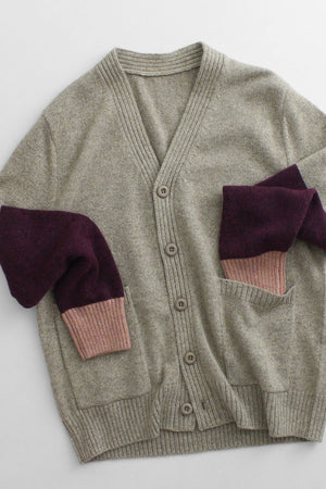 FREECITY Cashmere Lux Pocket Cardigan Stones Mix