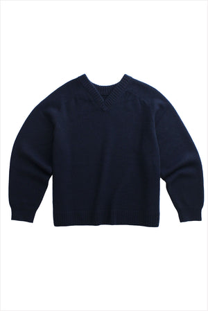 Hannayoo Works No.109 Axis P Reversible Pullover Navy
