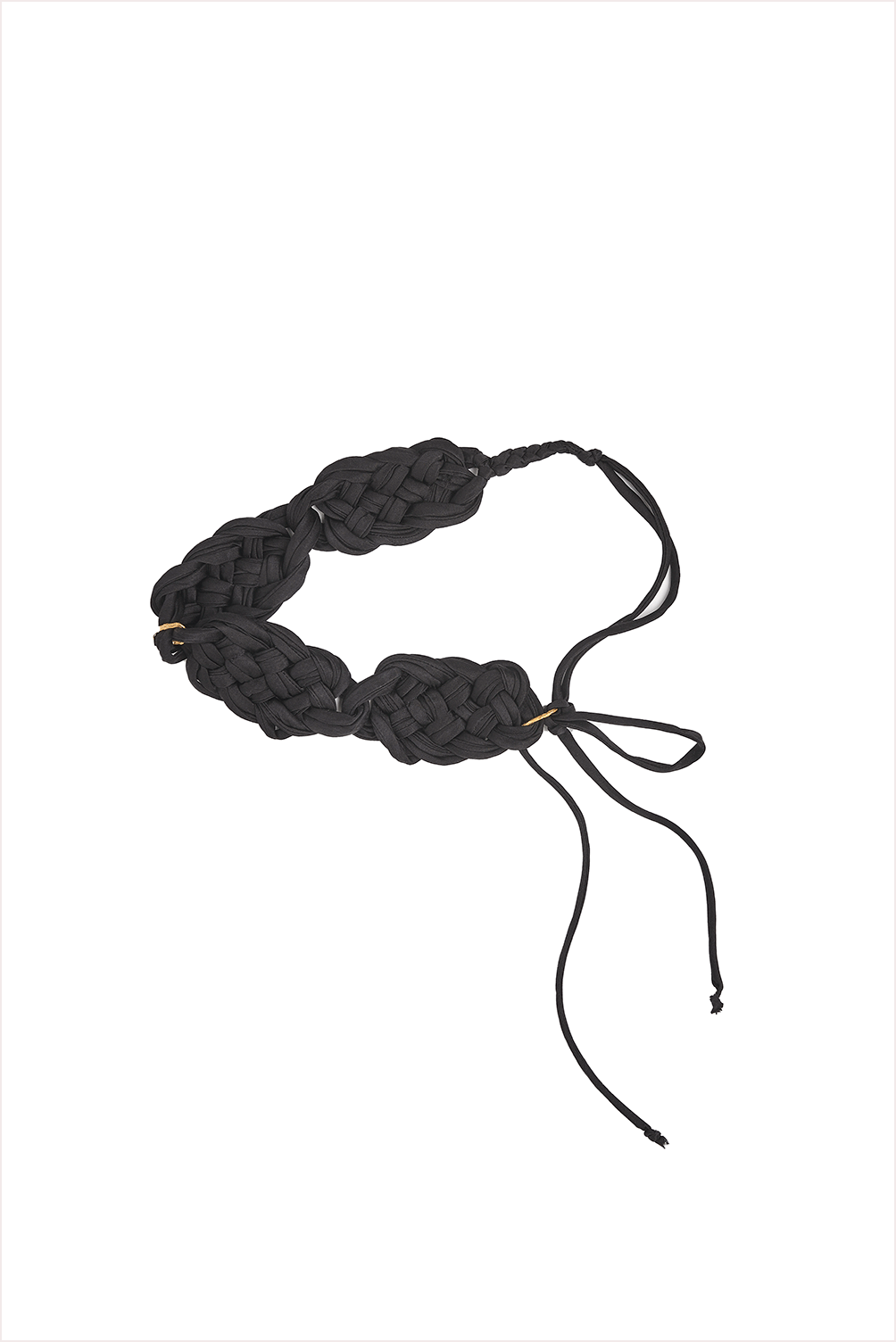 forte_forte Hand Braided Stretch Silk Satin Belt for Women - Adjustable, Made in Italy, 100% Silk, Nero forte_forte Hand Braided Stretch Silk Satin Belt for Women - Adjustable, Made in Italy, 100% Silk, Nero
