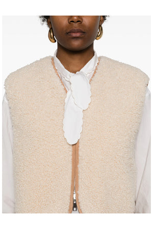 forte_forte Eco-Shearling Double Face Waistcoat Ivory