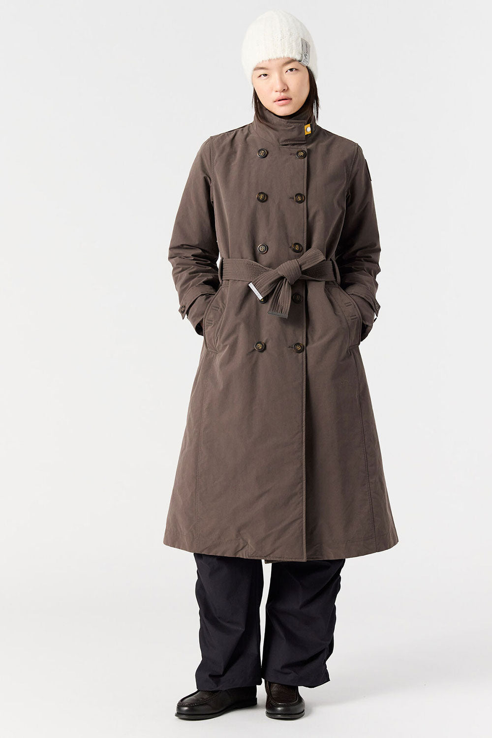 Parajumpers Kassy Padded Trench Coat Earth Brown