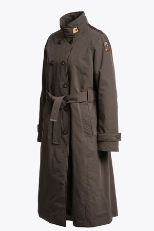 Parajumpers Kassy Padded Trench Coat Earth Brown