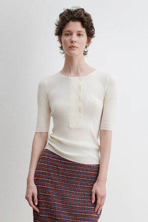 Rachel Comey Allery Henley Cream