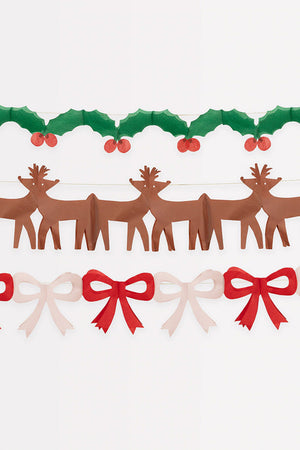 Tissue Paper Christmas Garland Set