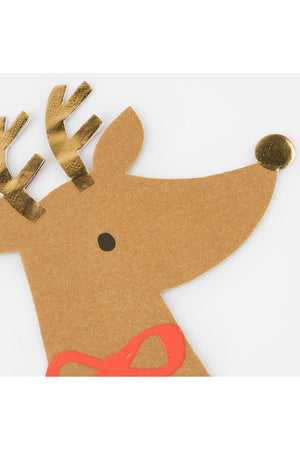 Reindeer with Red Bow Napkins