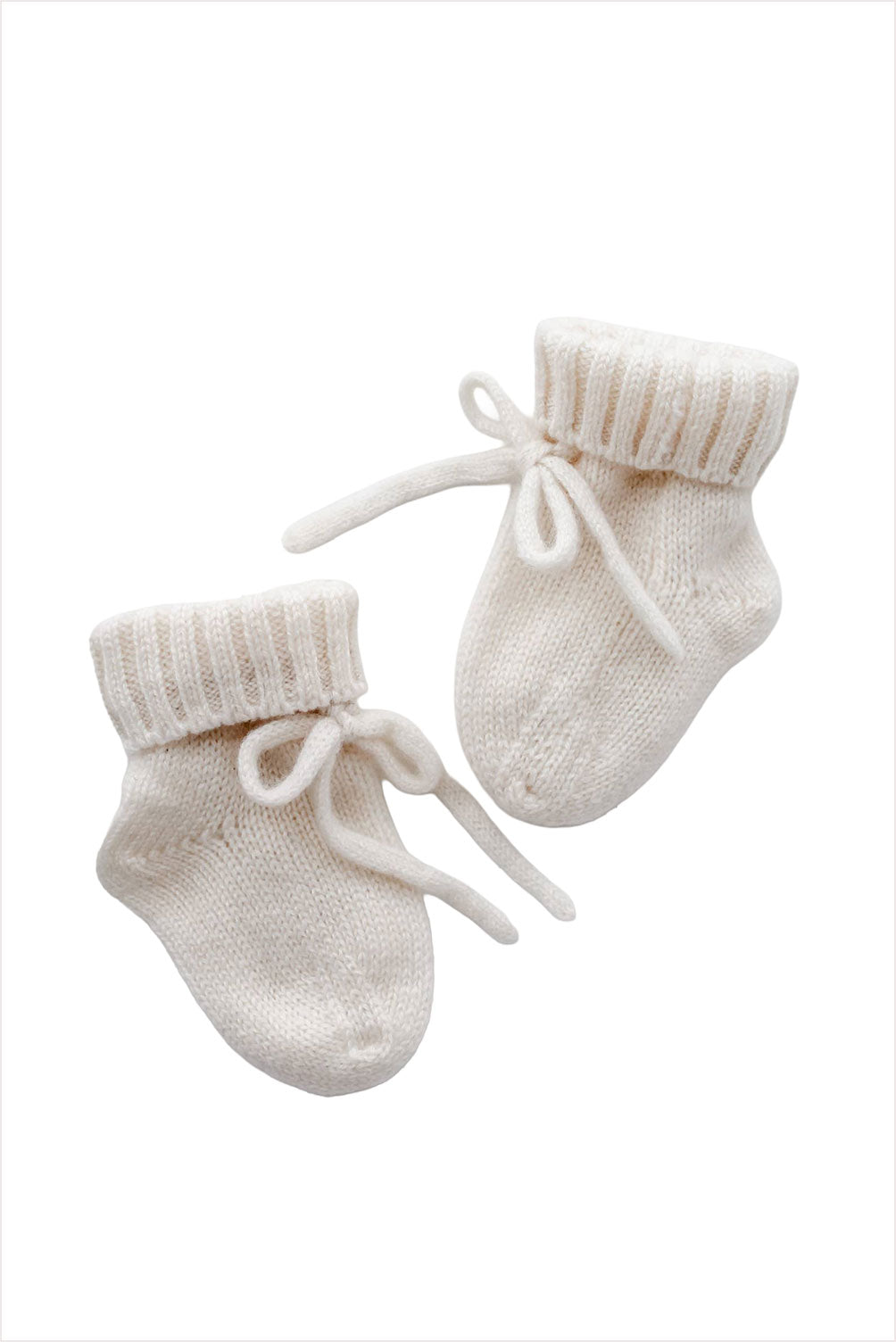 Cashmere Baby Booties Snow