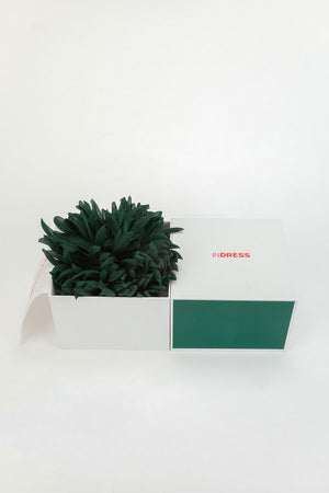 Indress Nicole Silk Anemone Brooch Green