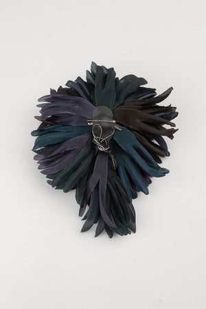Indress Nico Silk Brooch Navy Ivory Wine