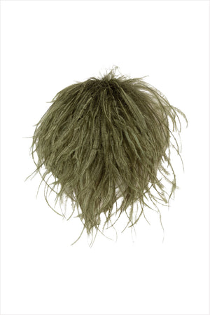 Indress Ostrich Feather Brooch Bronze
