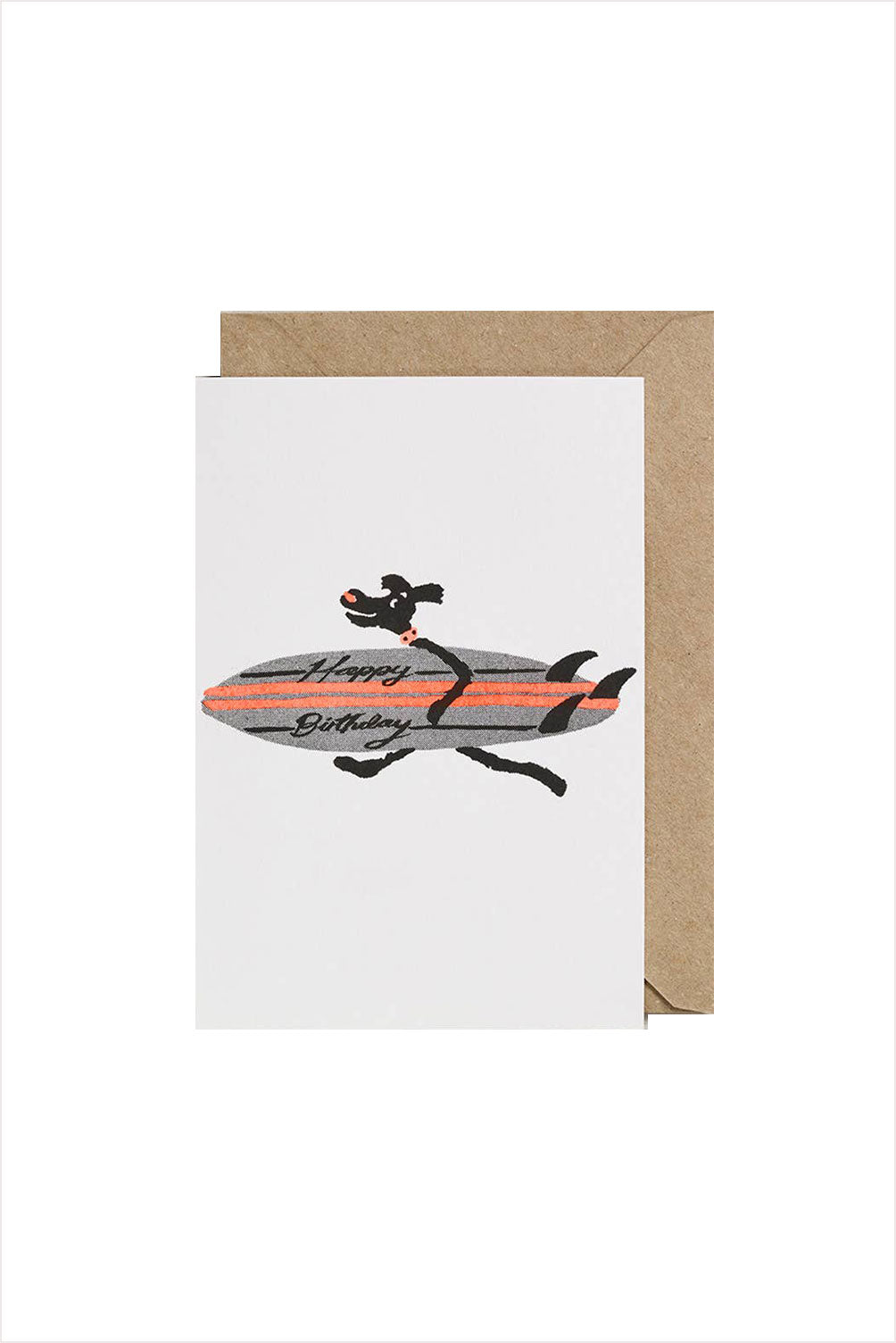 Surfing Dog Birthday Card