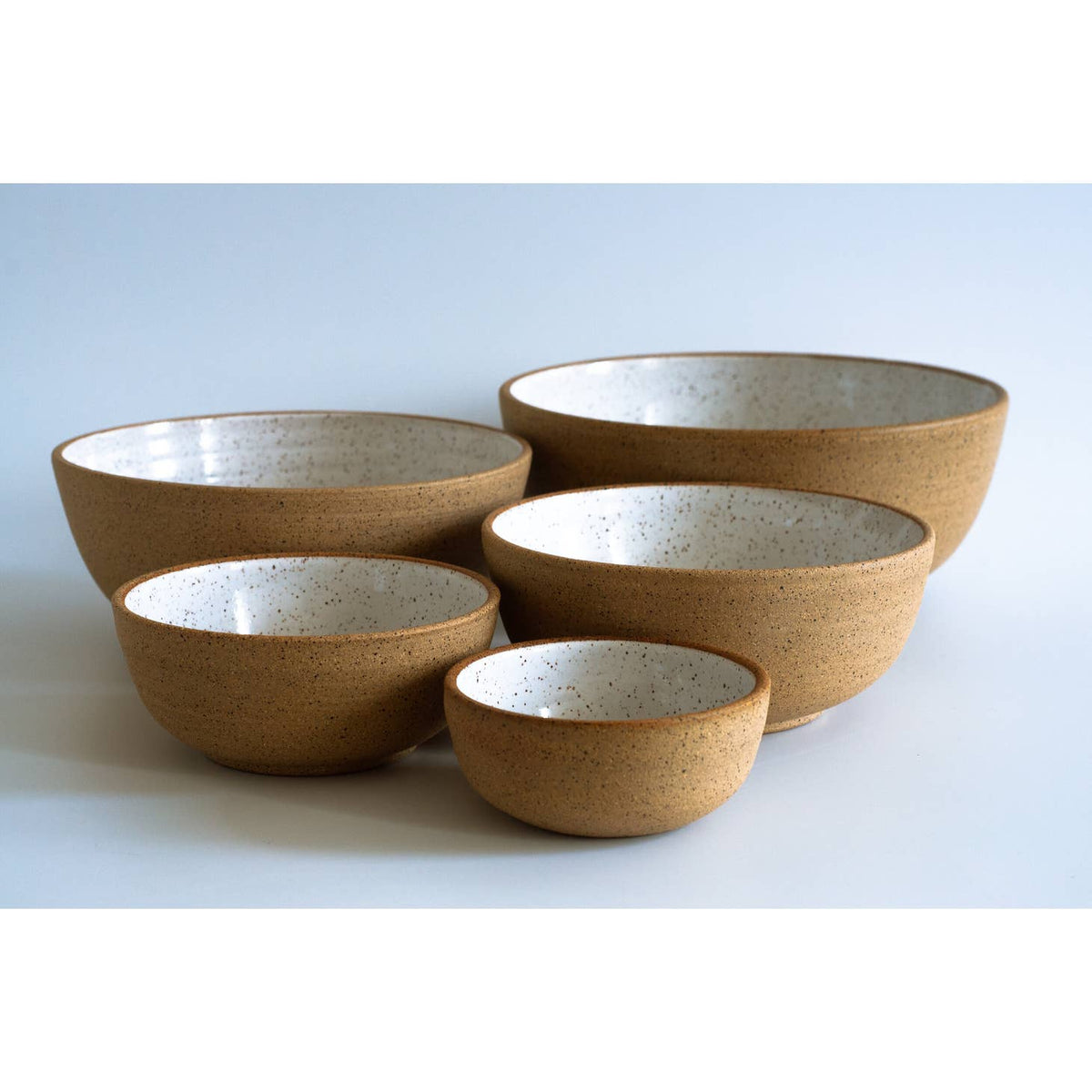 Nesting Bowls Set of Five Nude/White