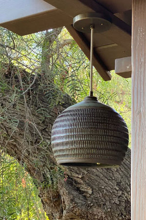 Round Pendant Lamp Dark Blue